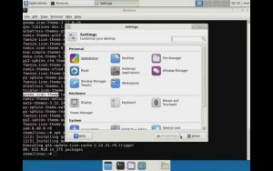 Alpine linux 3.7.0 extended alap rendszer és XFCE4  telepítés videó